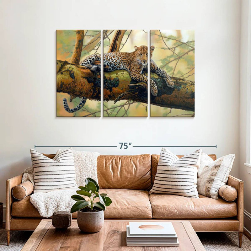 Brampt African Leopard, 36" H x 57" W
