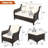 Aighan 6 - Person Patio Conversation Set with Cushions-1662683672