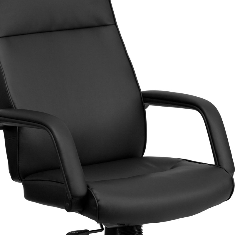 Fauteuil président en cuir, Noir