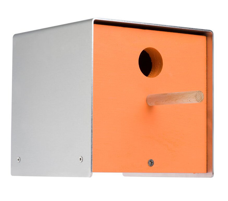 Nesting Box Mounted Birdhouse, Orange