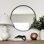 Miroir circulaire, miroir mural rond pour chambre à coucher, meuble-lavabo, salon