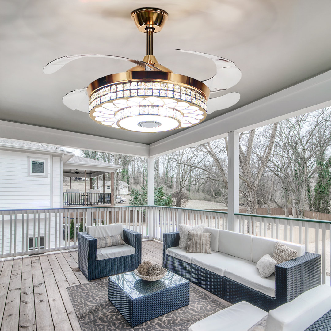 Crofoot 42'' Ceiling Fan with LED Lights Everly Quinn