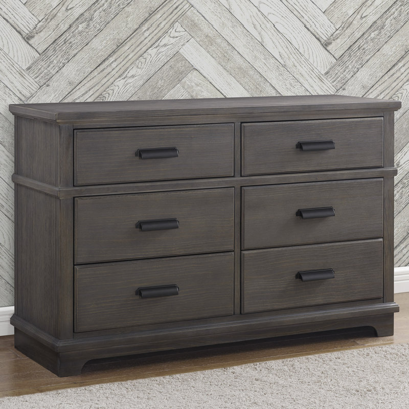 simmons grey dresser Simmons Kids Asher 6 Drawer Dresser With Changing Top And Interlocking  Drawers - Fully Assembled