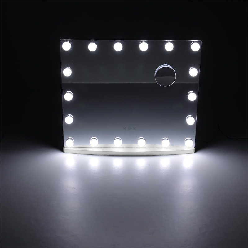 Muscatine Flat Freestanding Makeup / Shaving Mirror, White
