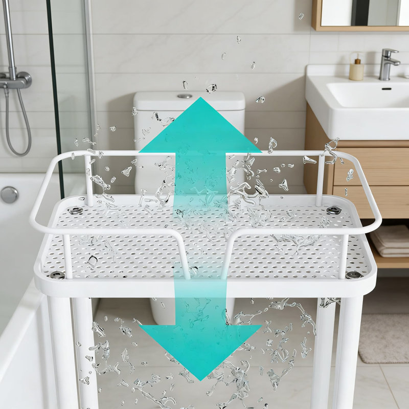 3-Tier Corner Shower Caddy With Soap Holder And 4 Hooks - Rustproof Stainless Steel Bathroom Organizer, Natural