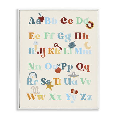 «Boy's Alphabet Charte», estampe numérique encadrée par Daphne Polselli