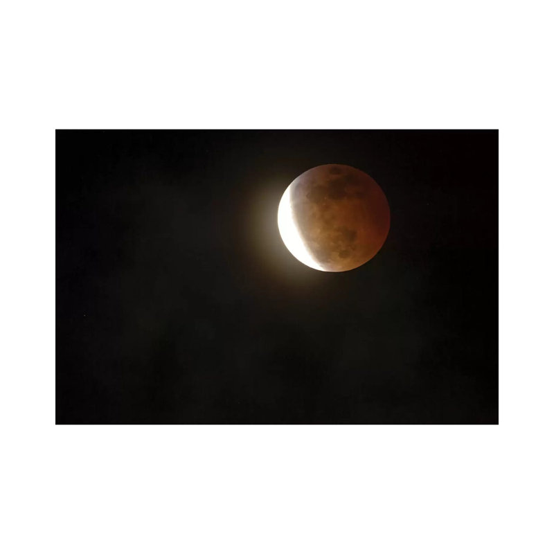 Usa, California, San Luis Obispo County. Full Blood Moon Lunar Eclipse. by Jaynes Gallery - Wrapped Canvas Print