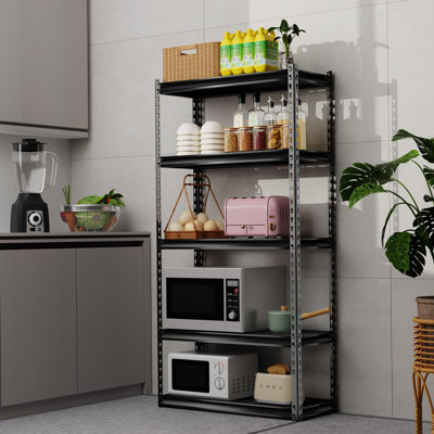 Heavy Duty Garage Shelving, Adjustable 5 Tier Metal Storage Shelves For Storage Commercial Shelving Unit Industrial Utility Shelf