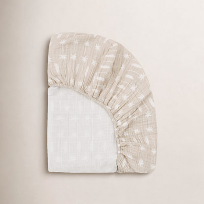 Beach Bum Muslin All-Stages Midi Crib Sheet