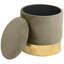 Ahlanni 39cm Wide Velvet Tufted Circle Pouf Ottoman with Storage