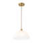 Luminaire suspendu en forme de dôme en verre 1 lumière