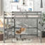 Lit mezzanine avec bureau, tablettes et échelle-1398810902