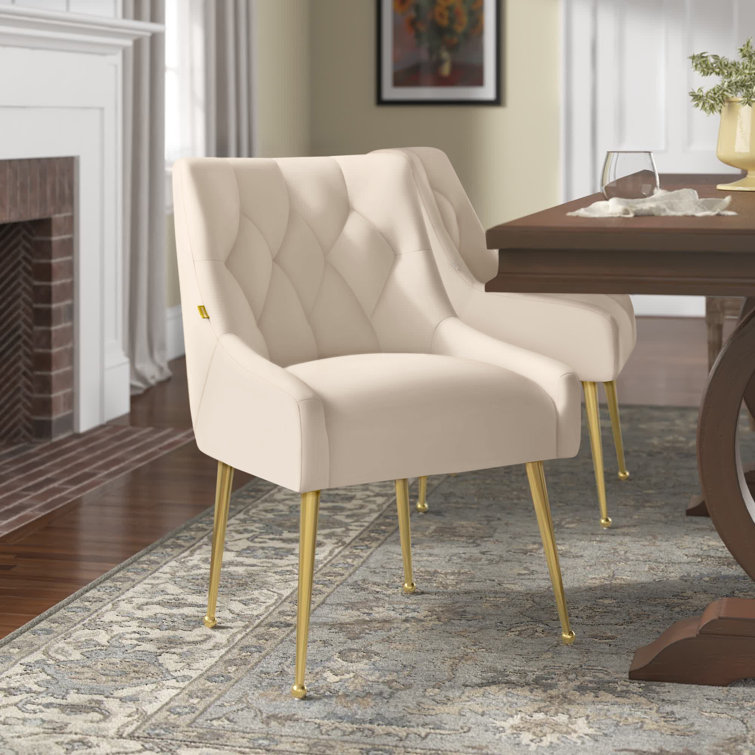 | Wayfair Interiors Side Arlo Velvet Willa Back Sandstrom Chair & Solid Tufted Reviews