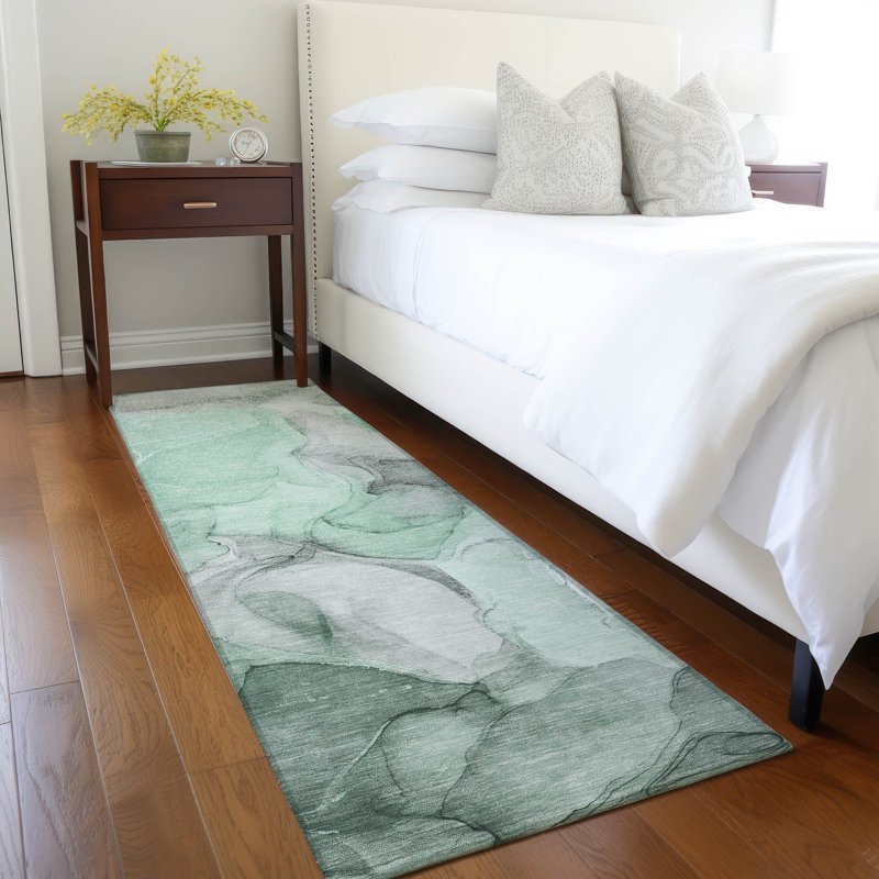 Alfonzo Washable Abstract Indoor / Outdoor Rug, Runner 2'3" x 7'6"