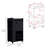 Fargo Bar Cart with Cabinet, 6 Built-in Wine Rack and Casters-1371102485
