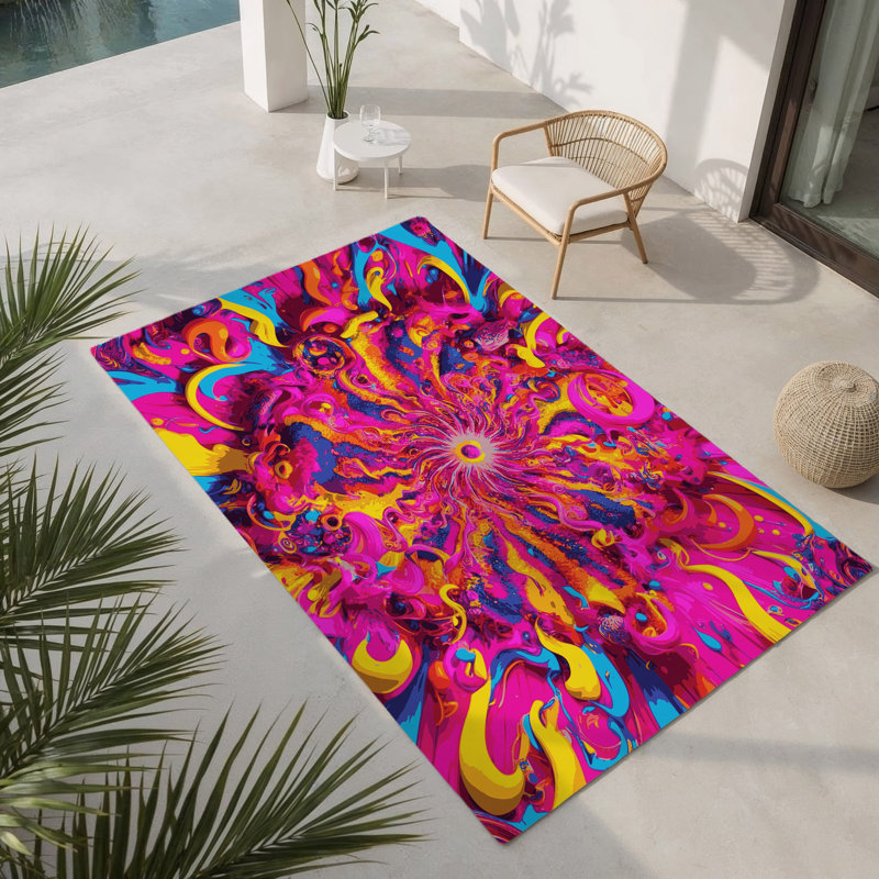 Tapis intérieur et extérieur Radiant Harmony, Rectangulaire 8 pi x 10 pi