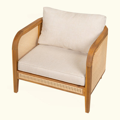 Chaise avec accoudoirs rembourrée pour l'extérieur