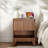 1-Drawer Solid and Manufactured Wood Nightstand with Charging Station -1524589728