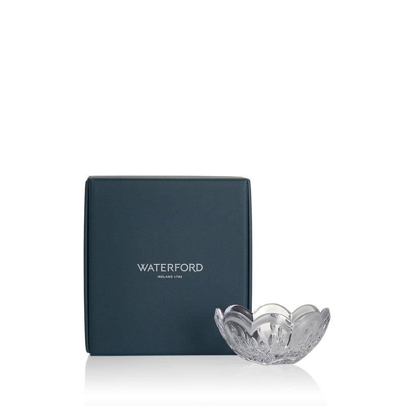 Giftology Lismore Heart Bowl 10cm 4in, Purple Box