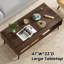 Table basse Mid-Century moderne avec tiroir et tablette, spacieuse et durable pour le salon ou le bureau-118585741