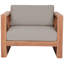 Chaise de patio en teck avec coussins Anguilla-86506435