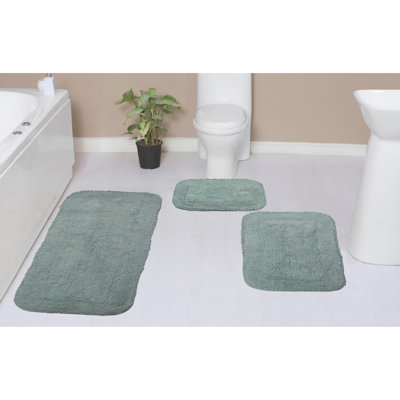 Aceyon Plush Cotton 3 Piece Bath Rug Set