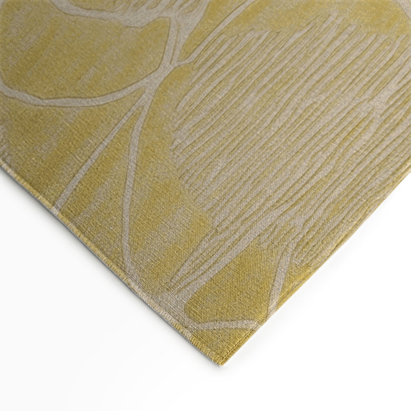 Tapis brun abstrait intérieur et extérieur, Rectangle 5 pi x 7 pi