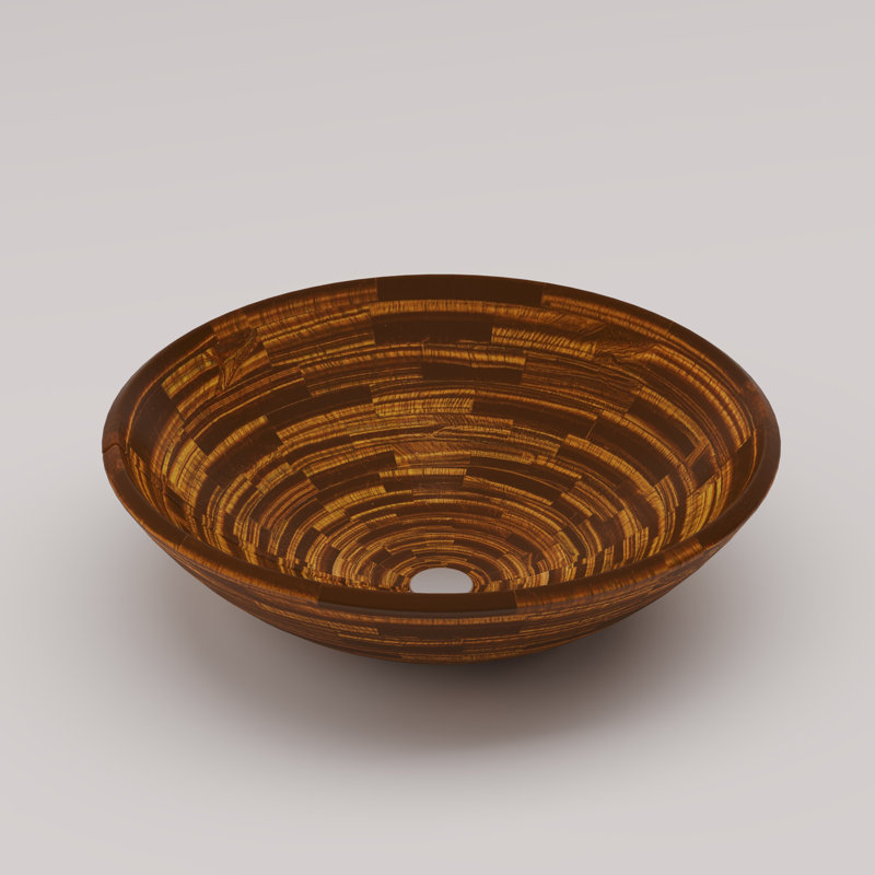 Round Wash Basin, Tiger Eye
