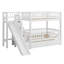 Lit superposé simple au-dessus de simple - Escalier de rangement, glissade pour enfants et 2 tiroirs-478320899