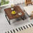 Set of 2 Square Nesting Coffee Tables (60 cm + 50 cm), Small Fluted Square Coffee Tables, Modern Center Table-204271763