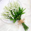 Bouquet de mariage artificiel artificiel fleurs de lys de la vallée