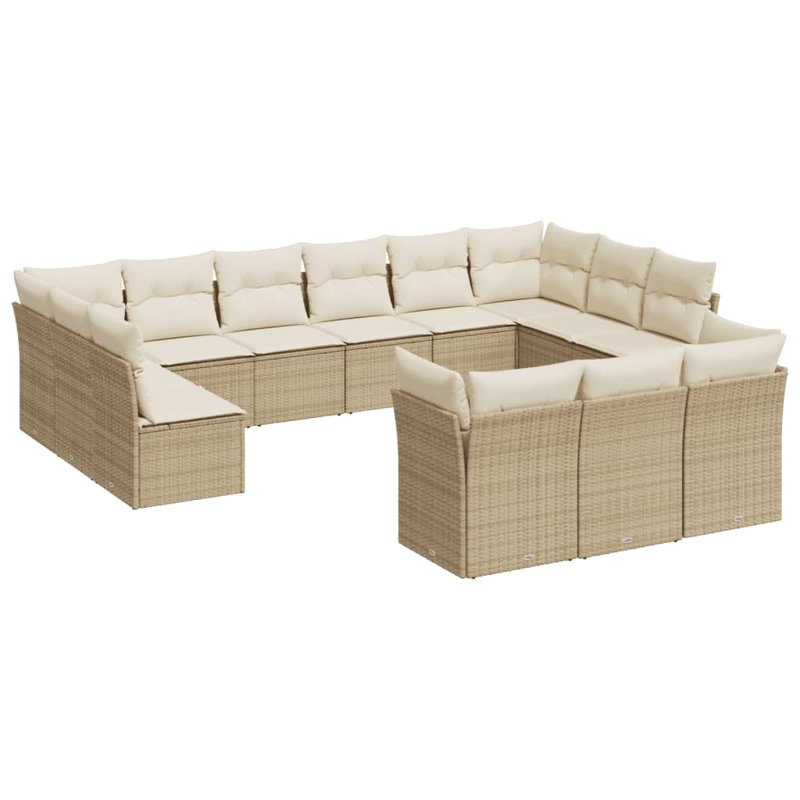 Ensemble de canapé de jardin Vidaxl beige