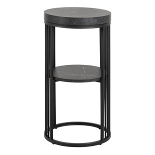 Strington 35cm W Powder Coated Steel Bedside Table