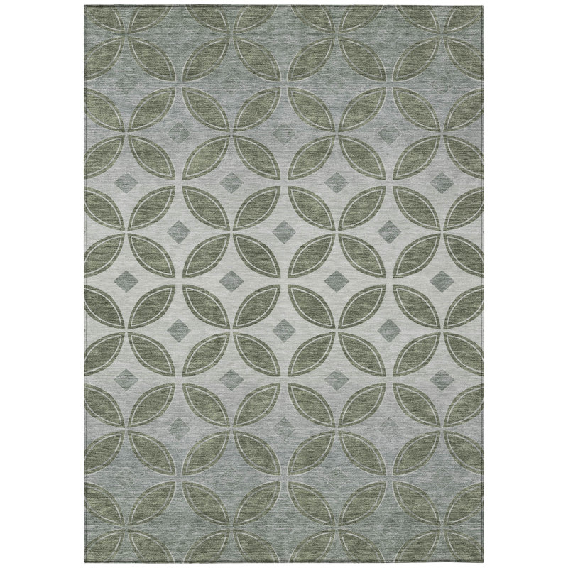 Machine Washable Indoor/Outdoor Lockway ACN2423 Geometric Rug, Rectangle 9' x 12'