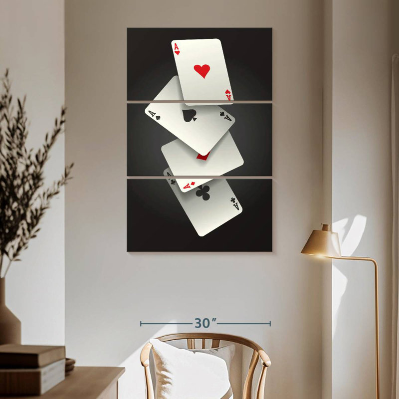 Senne Four Aces Cards, 65" H x 42" W