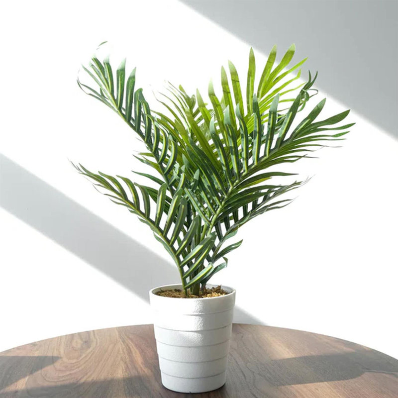 Artificial Potted Foliage Plants 50cm Faux Palm Plant in Pot Liner