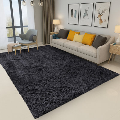 Standard Shaggy Area Rug Ultra Soft Fluffy Carpet, Modern Non-Slip Home Decor