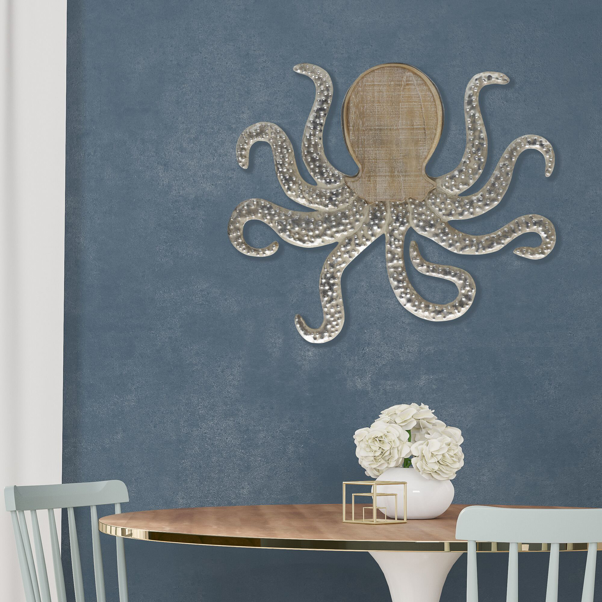 Custom Wooden Octopus Wall Hook, Nautical Wall Decoration, Ocean