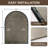 Arched Windowpane Wall Mirror, Distressed White, Farmhouse Decorative Accent Mirro-804295713-796206618