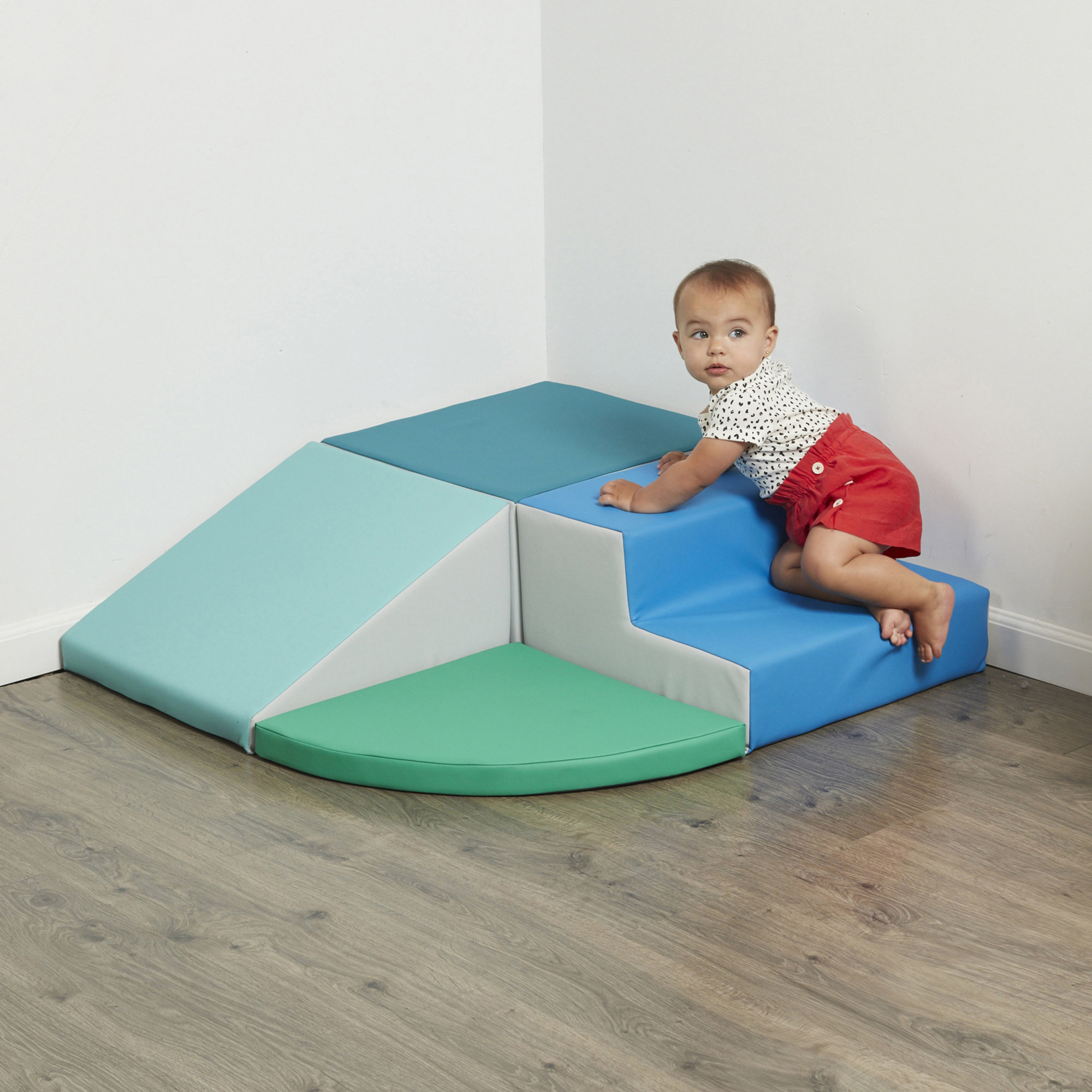 SoftScape Toddler Playtime Corner Climber, Contemporary Green