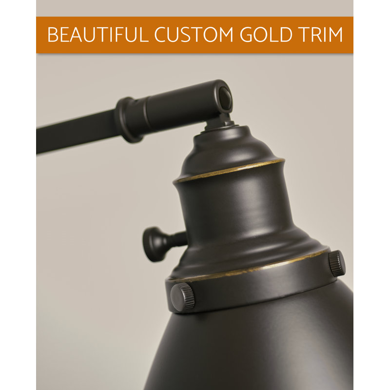 Lampe de bureau en bronze huilé 29 po avec USB Marshallton