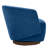 Modern Upholstered Swivel Barrel Chair, Accent Chairs with Wood Base for Living Room, Performance Fabric-1586131280