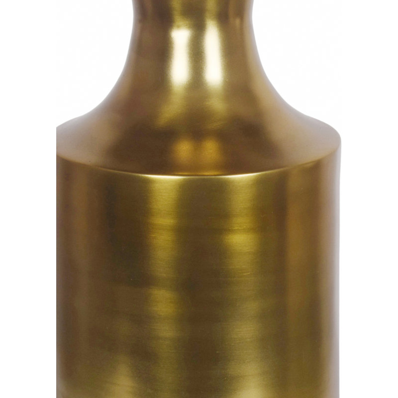 Gold Round Aluminum Pedestal Accent Table