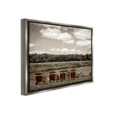 «Adirondacks Lake View Floater Frame» par Graffitee Studios sur toile