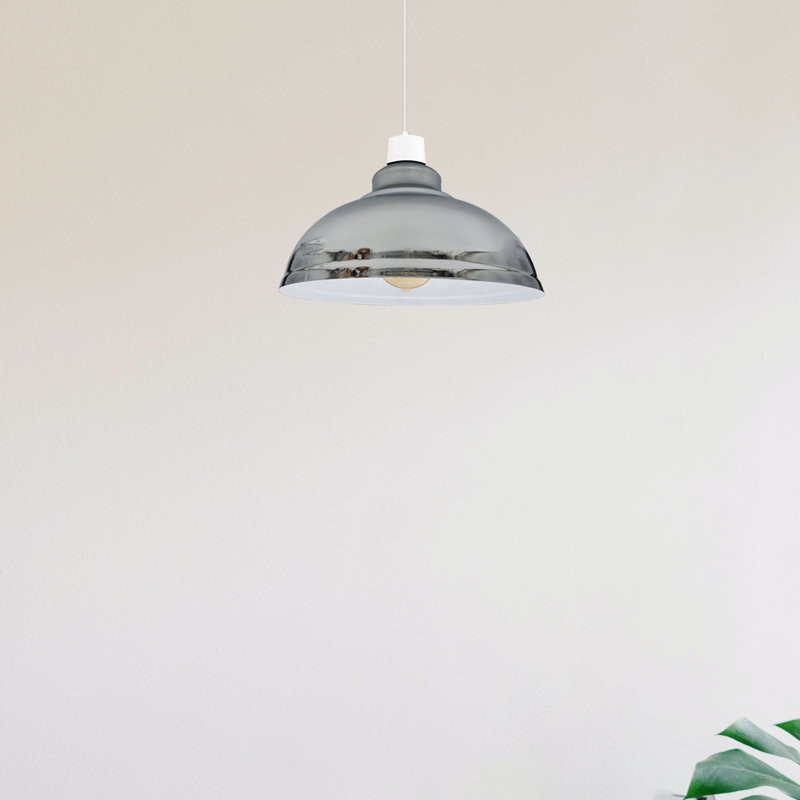 17cm H Metal Curvy Lamp Shade ( Uno ) in Chrome