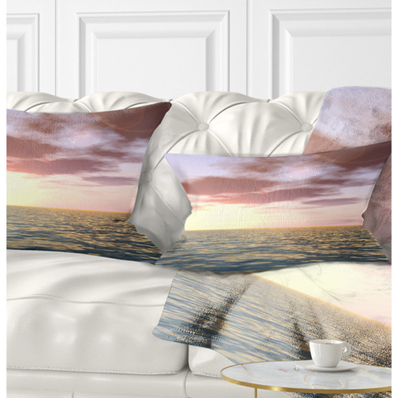 Oreiller en mer atlantique seascape, Rectangle 12" x 20"