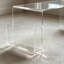 Bureau en acrylique transparent, table Lucite l 21,65 po x P 9,84 po x H 7,87 po, table d'appoint et table de bout en acrylique transparent pour chambre à coucher