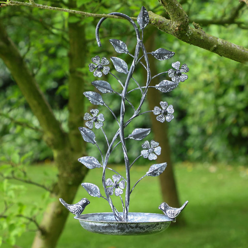 Aloy Metal Hanging Tray Bird Feeder