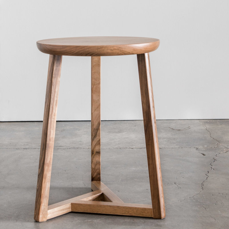 Oslo Solid Wood End Table, Light Walnut