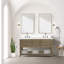 Meuble-lavabo double en chêne brun avec plateau en quartz blanc-1415164298-1415164296